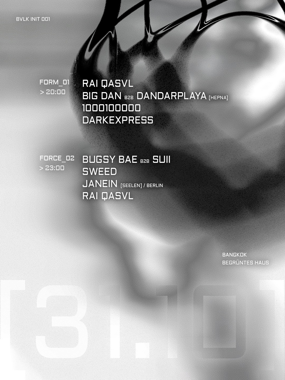 BVLK_001 poster, front: lineup, published 2026-09-28